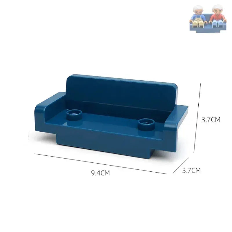 Big Building Blocks Play House Furniture Accessories Indoor Bed Compatible Large Bricks Assemble Toys For Kids Gift