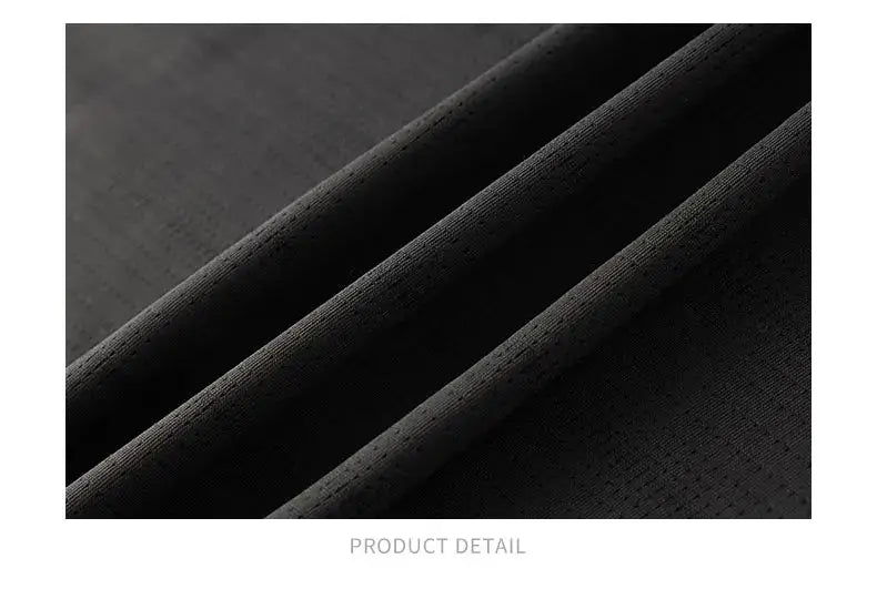 Men's running T-shirt in black ice silk fabric, quick-dry breathable athletic top.