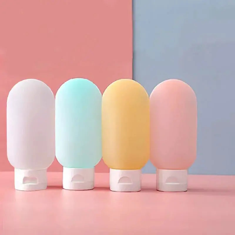 4 Pack 60ml Refillable Squeeze Tubes Set Travel Empty Lotion Shampoo Bottles For On The Go