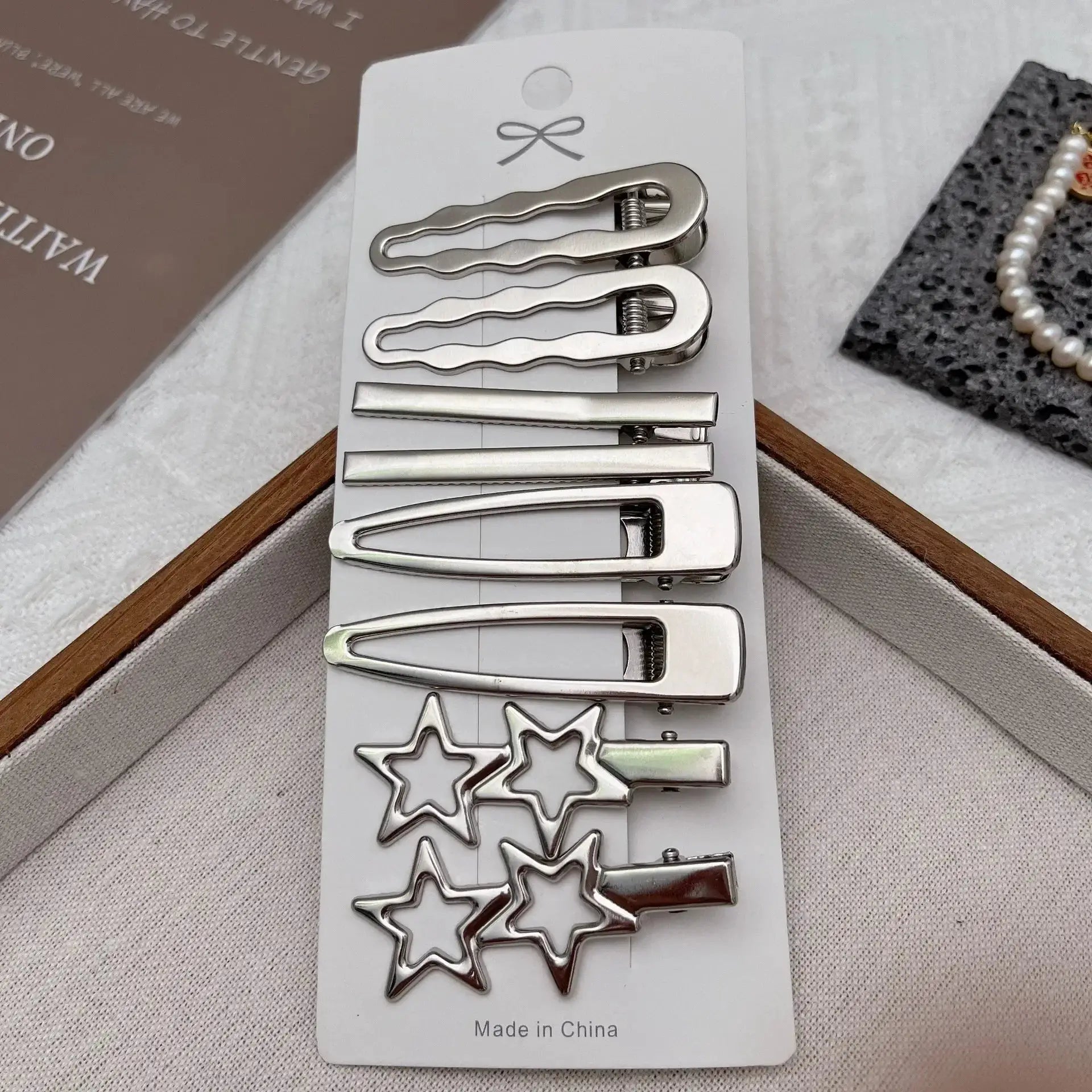 SilverLine Metal Hair Clips Y2K Duckbill Hairpins for Bangs and Side Hairstyles Durable