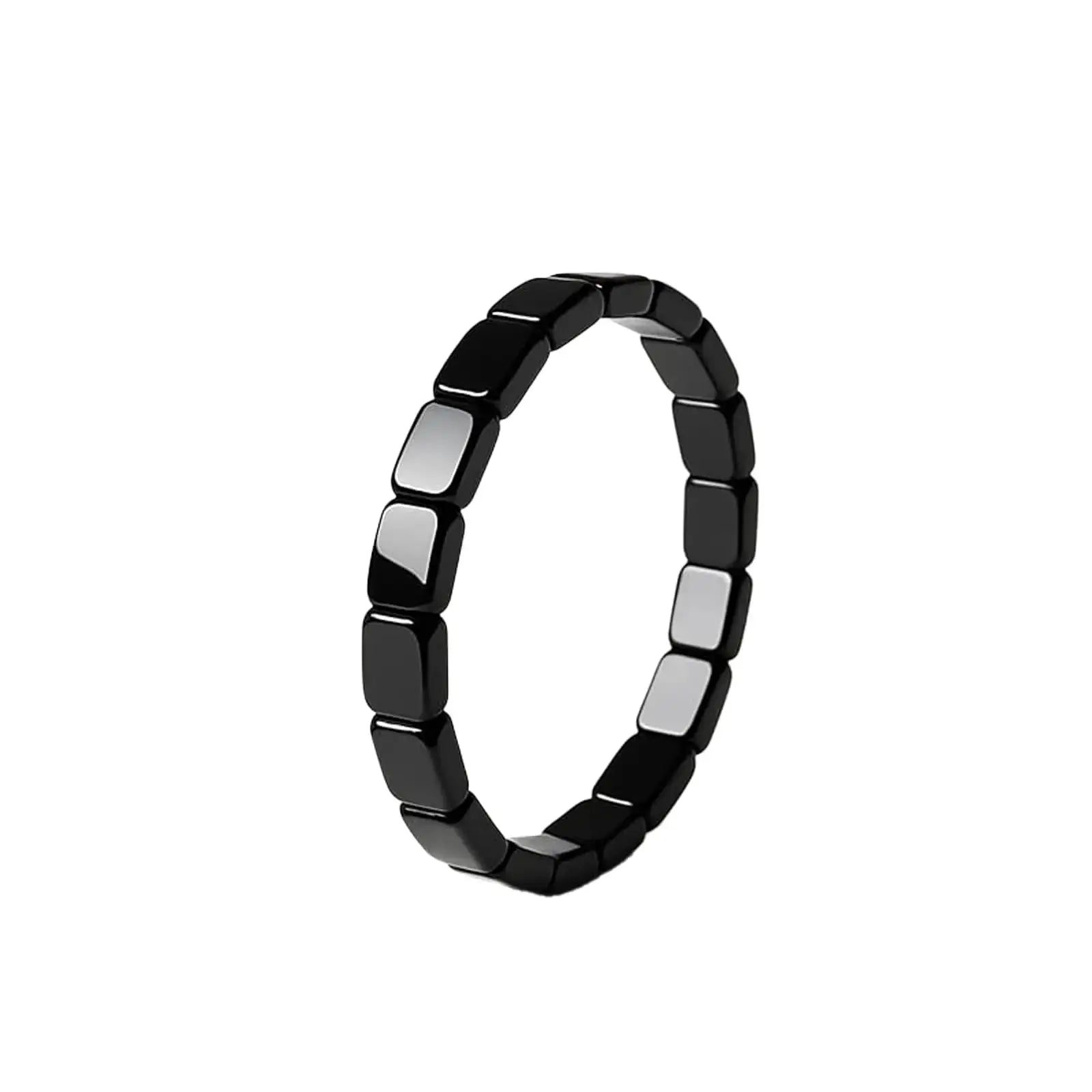 Hematite Bracelet For Men Natural Hematite Stone Beaded Stretch Healing Jewelry Gift For Confidence And Grounding