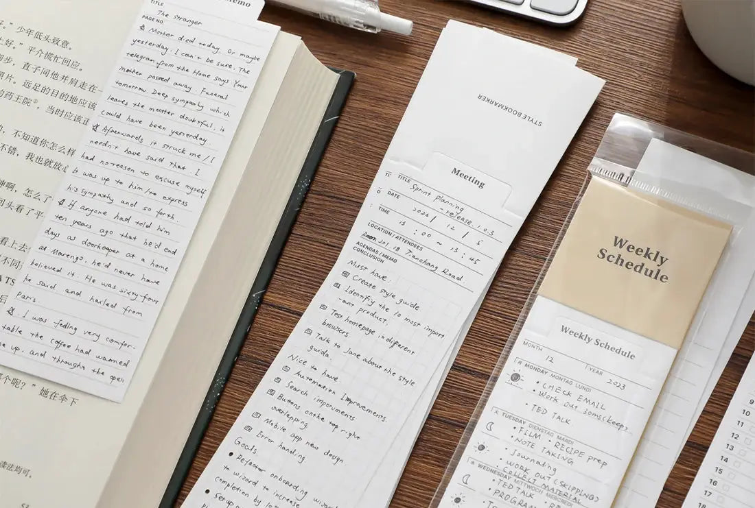 MINKYS 24-sheet kawaii bookmark memo pads for weekly planning and to-do lists by Simples Market