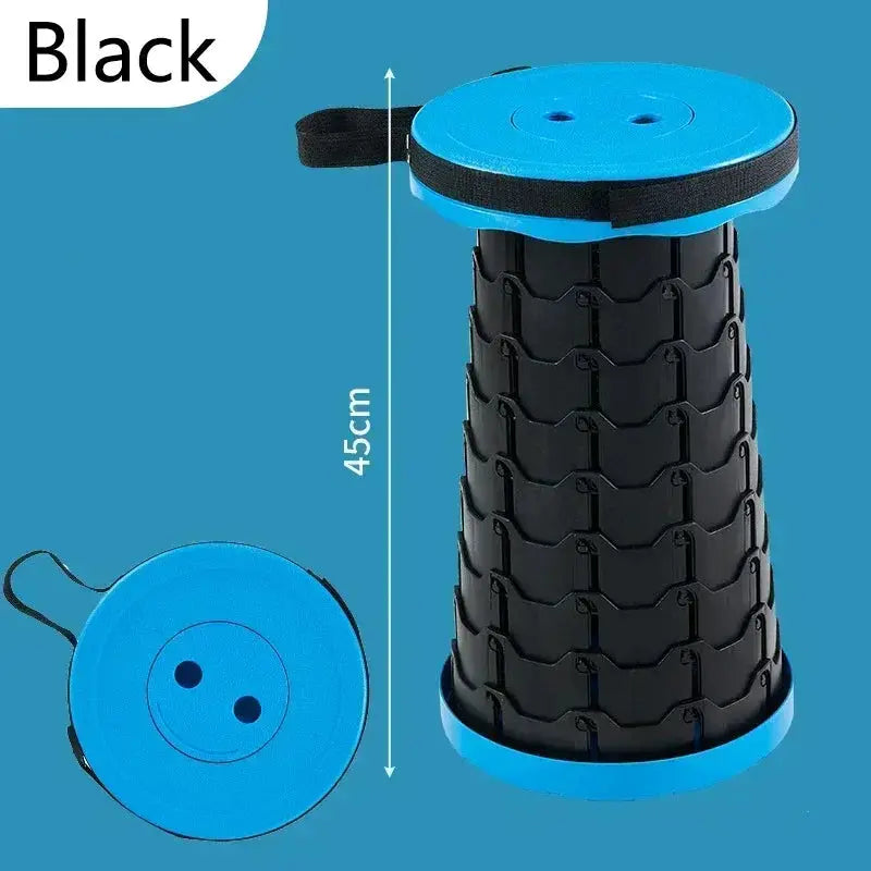 Portable Plastic Folding Telescopic Chair For Fishing Beach Camping Lightweight Adjustable Stool Compact Foldable Seat