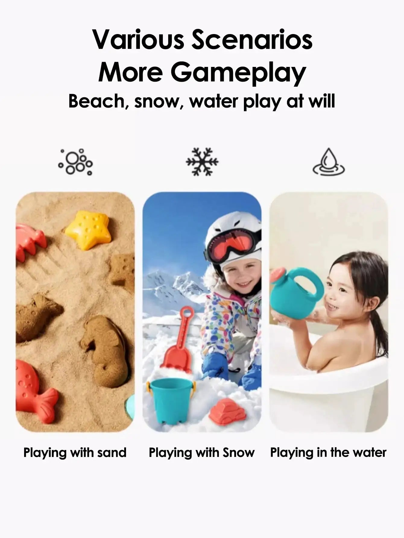 18 Piece Summer Beach Toy Set For Kids With Sand Shovels Plastic Bucket Watering Bottle And Beach Water Games