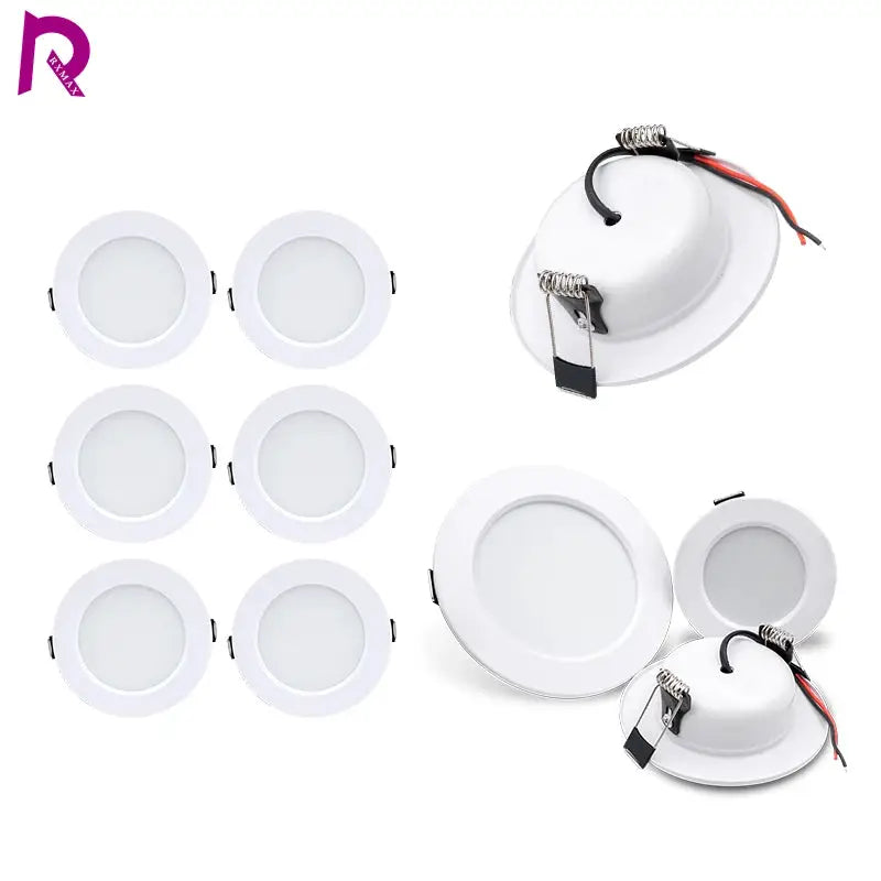 LED downlight set by Simples Market, 8-pack white recessed ceiling LED lights