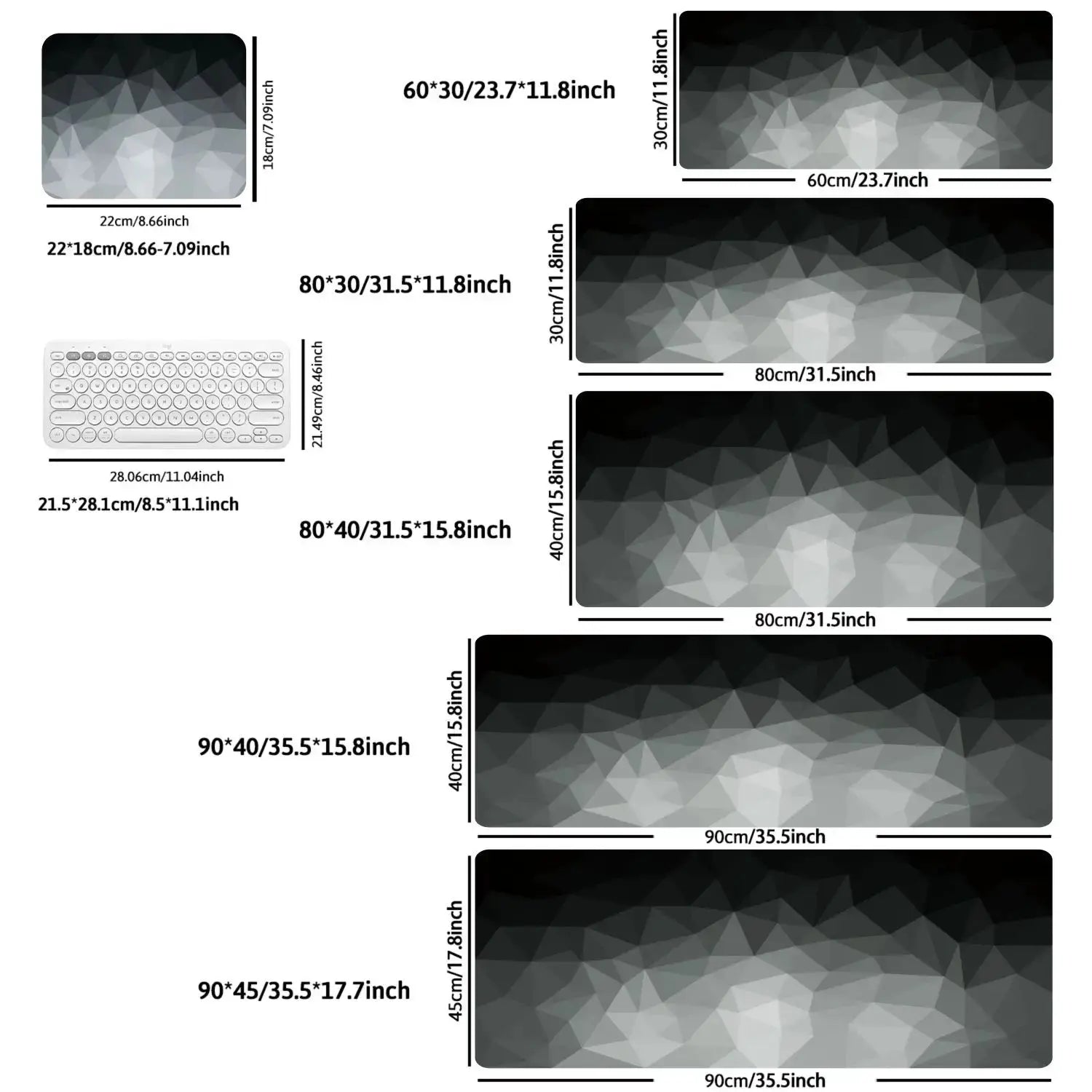 Large Gaming Mouse Pad Extended And Thickened With Stitched Edges And Non Slip Rubber Base For Desk Setup