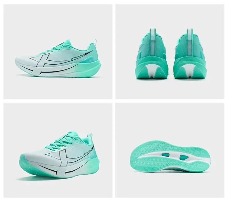 Xtep 2000km 5.0 men's running shoes in teal with cushioned sole