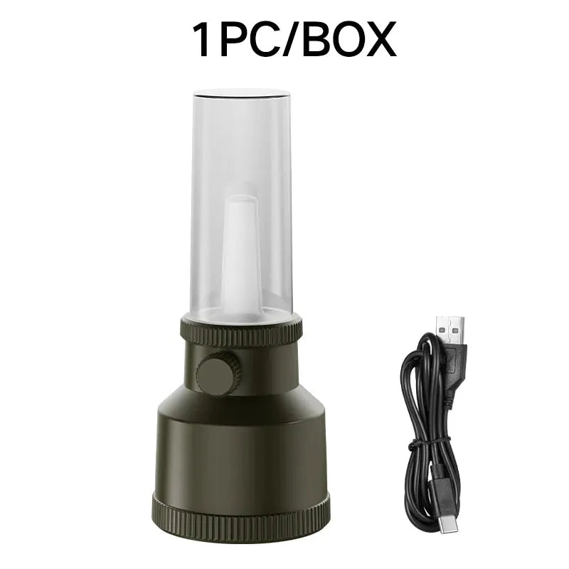 Retro Horse LED Desk Lamp With Charging Atmosphere Light For Home Decor Outdoor Camping Bar Table Lantern