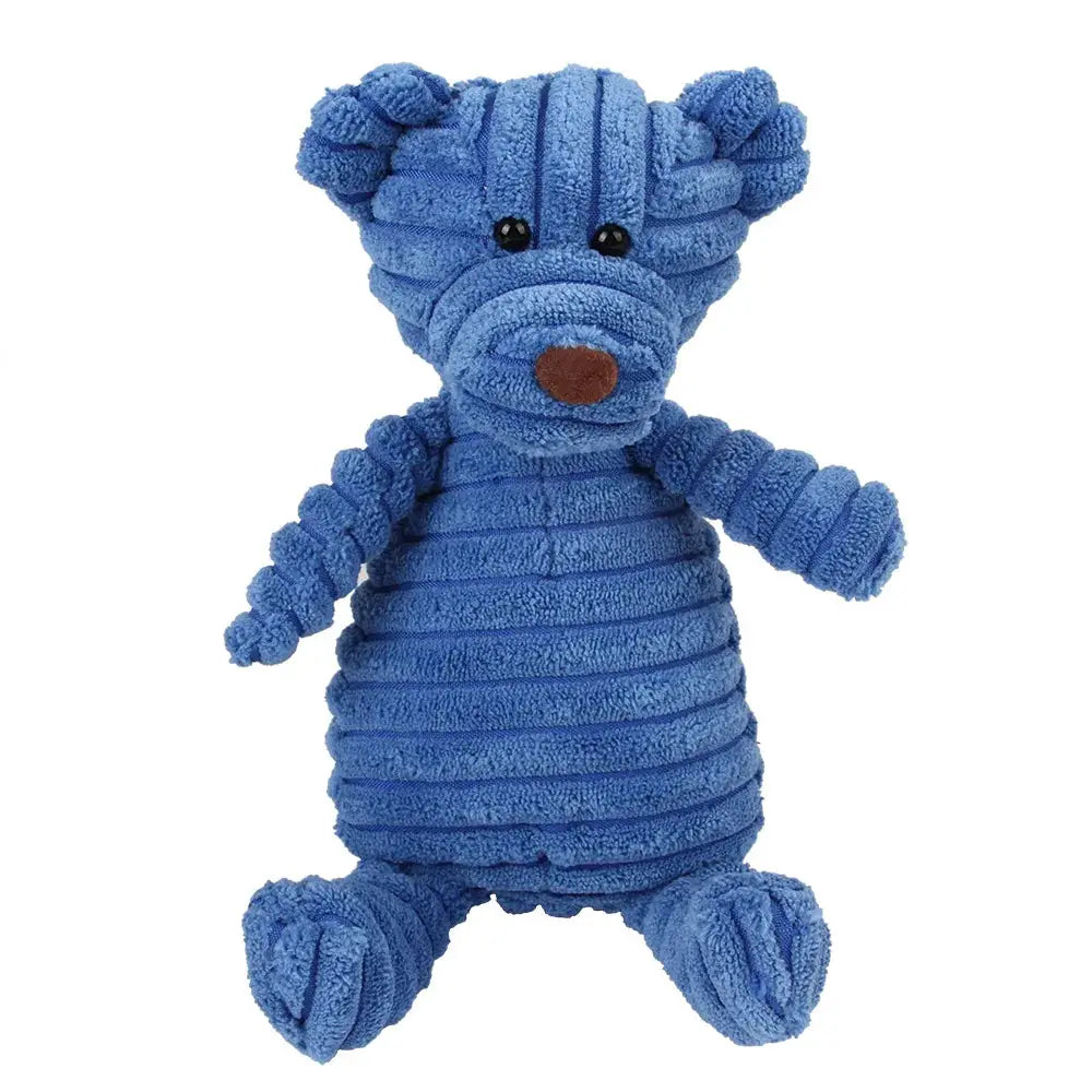 Corduroy Monkey And Pig Voice Plush Molar Toy For Dogs Vent Training Dental Care Teeth Cleaning Large Dog Toys