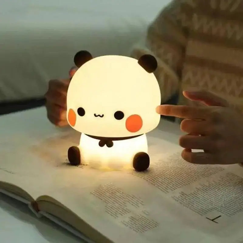 Kawaii Panda LED Night Light Soft Eye Protecting Silicone Glow For Kids Bedrooms And Living Rooms
