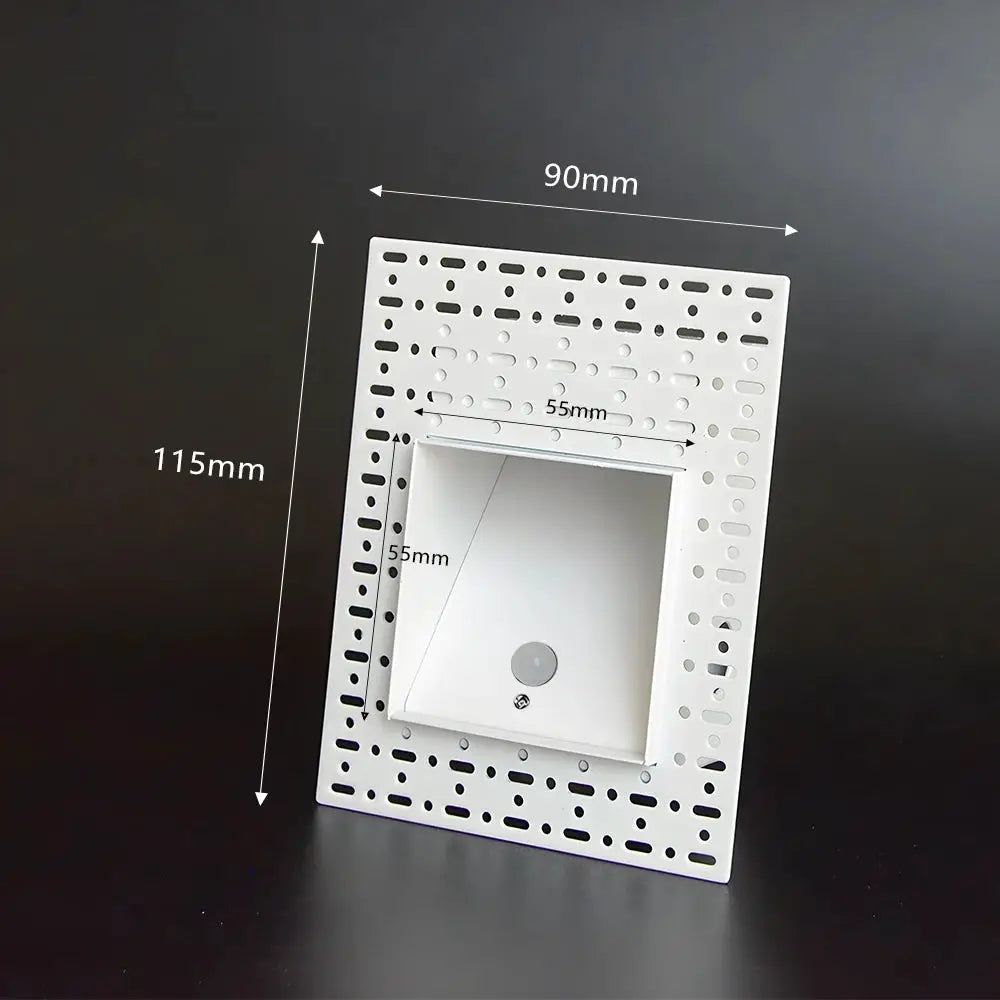 Simples Market SANDIY sensor wall sconce lamp with recessed step light, frameless stair lighting, perforated metal plate