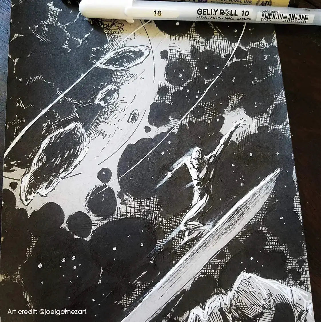 Sakura Gelly Roll 10 white ink gel pen for journaling and art by Simples Market