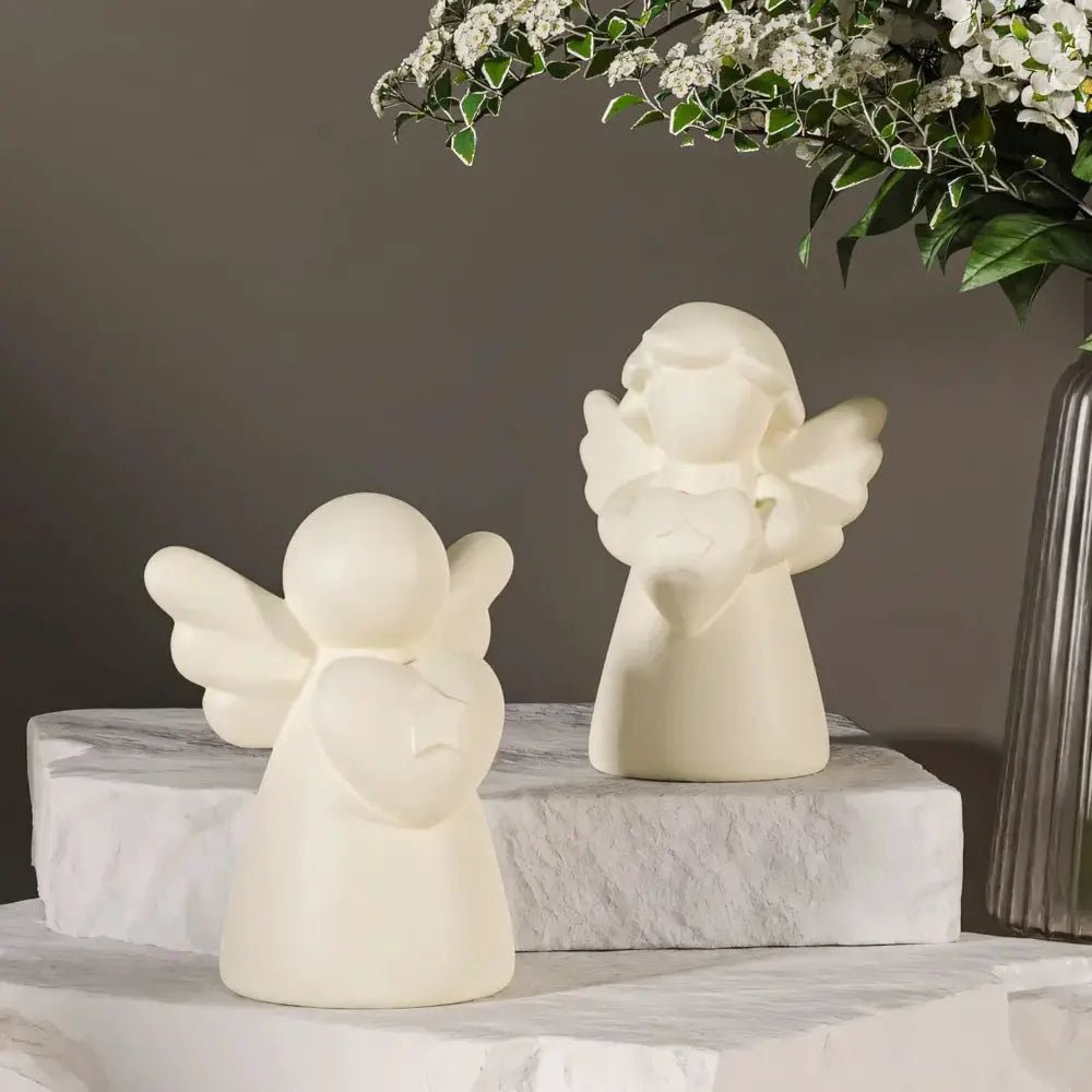 3D Heart Wings Angel Silicone Candle Mold for Gypsum Resin Soap Craft DIY Home Decor - Simples Market