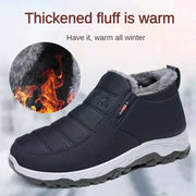 CozyStride Men's Autumn Winter Casual Shoes With Warm Plush Lining And Durable Chunky Rubber Sole