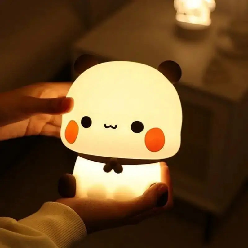 Kawaii Panda LED Night Light Soft Eye Protecting Silicone Glow For Kids Bedrooms And Living Rooms