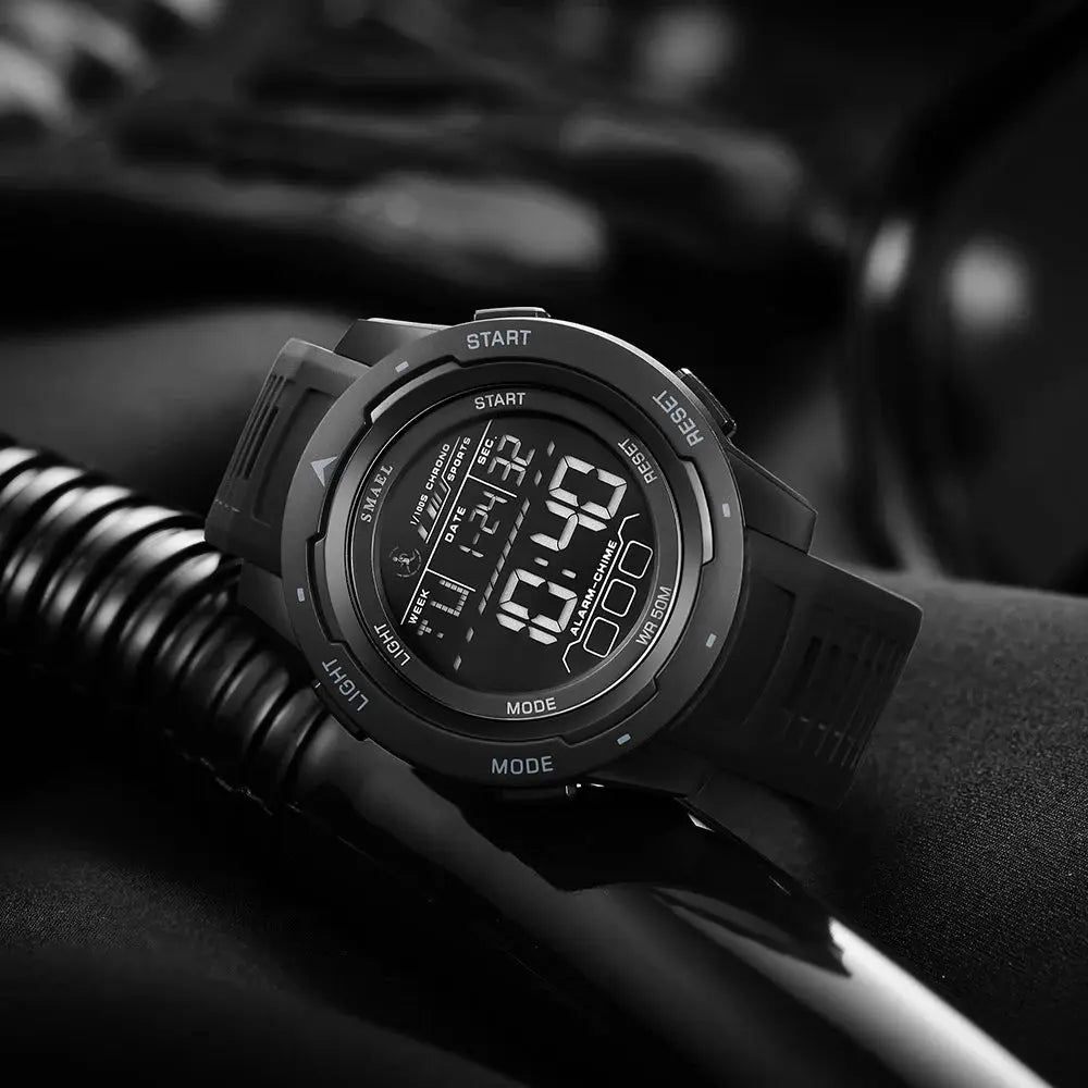 SMAEL 8105 Digital Watch For Men 50 Meter Waterproof Sports LED Backlight Stopwatch