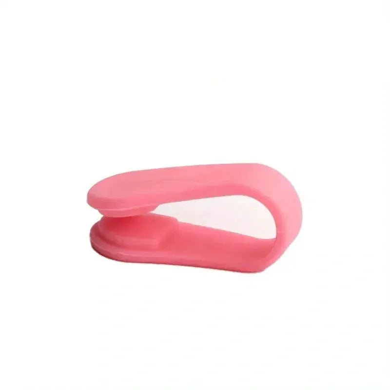 Mini Hukou finger joint tiger point massage clip, pink silicone hand acupressure massager for blood circulation