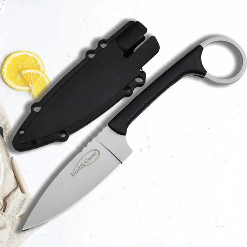 3P Portable Fruit Knife With Sleeve One Piece Stainless Steel Sharp Paring Knife For Fruit And Melon Cutting