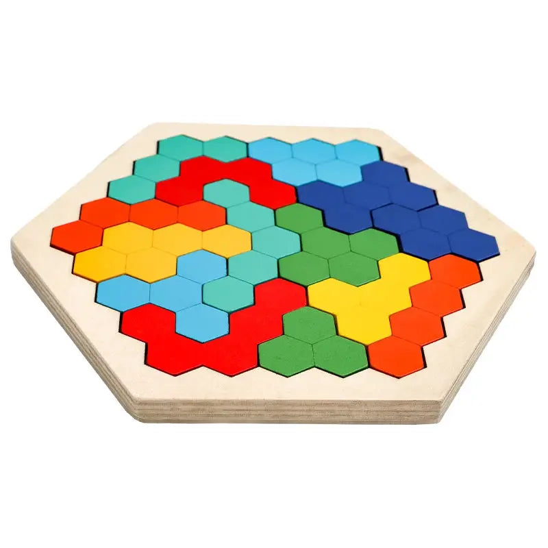 Colorful 3D Wooden Tangram Puzzle For Kids Educational Math Jigsaw Game Preschool Imagination Toys