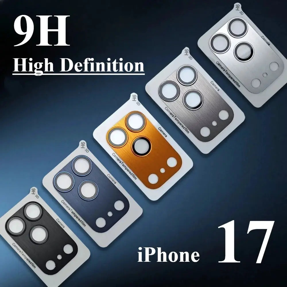 ArmorGuard 9H Camera Lens Protector for iPhone 17 Pro Max Aluminum Ring Tempered Glass High Clarity