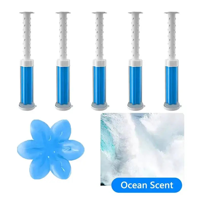 Toilet Gel Stamp Kit 12 Count With 6 Scents Toilet Bowl Cleaner Gel Air Freshener Flower Fragrance