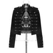 Women's Streetwear Casual Loose Denim Jacket Stand Collar Long Sleeve Button Split Short For Spring And Autumn