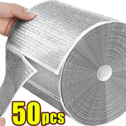 Simples Market 50pcs stainless steel wire dish scrubbing pads for pots and pans
