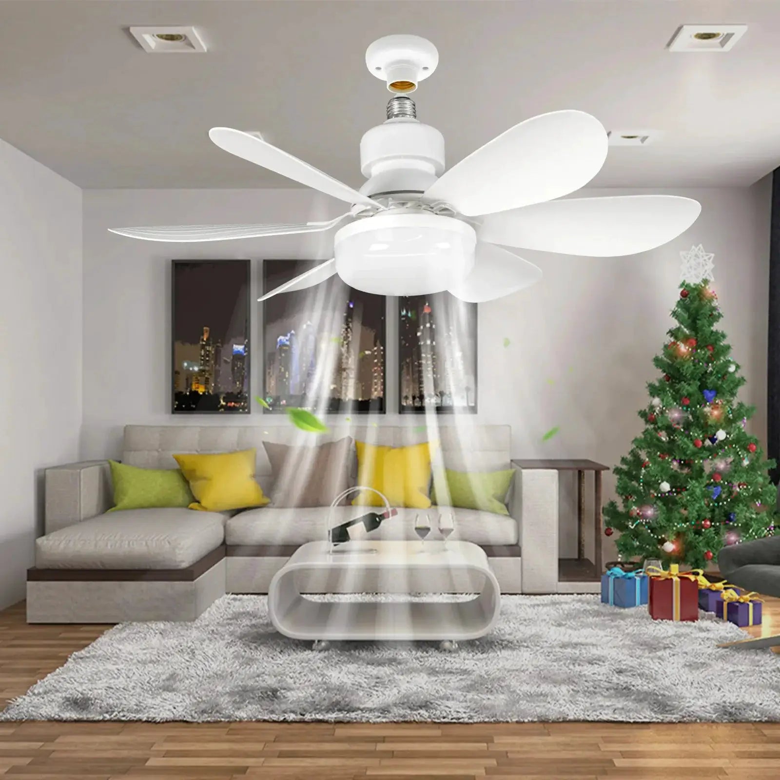 LED 40W Ceiling Fan Light With Remote Dimming E27 85 To 265V Ideal For Living Room Study Home