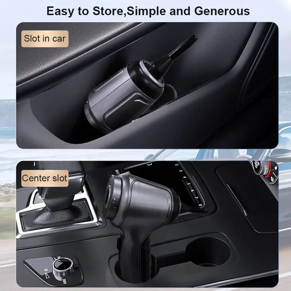 Car vacuum cleaner wireless 95000PA, black handheld 2-in-1 for car and home by Simples Market