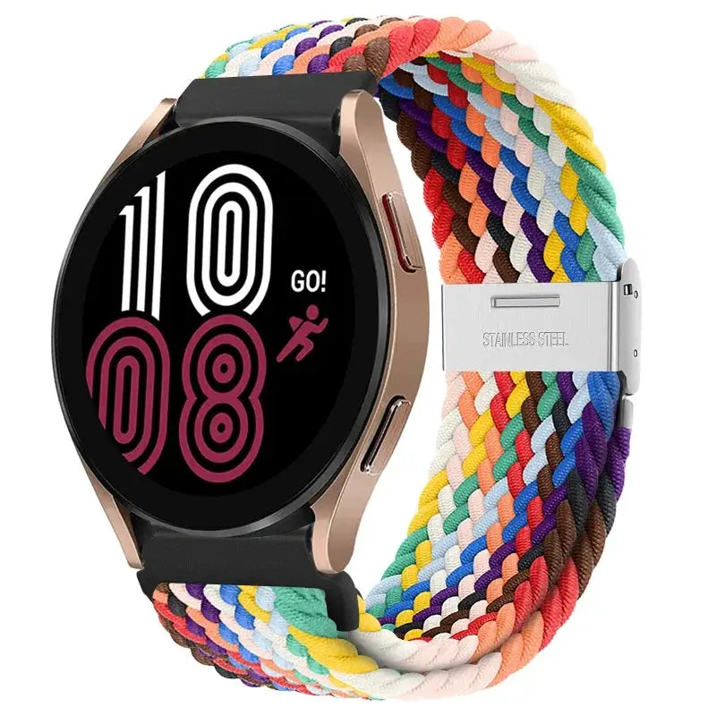 20mm 22mm Nylon Band for Samsung Galaxy Watch 6 5 4 40/44mm 5Pro Active 2 Gear S3 Braided Elastic Bracelet for Huawei GT2/3 4Pro