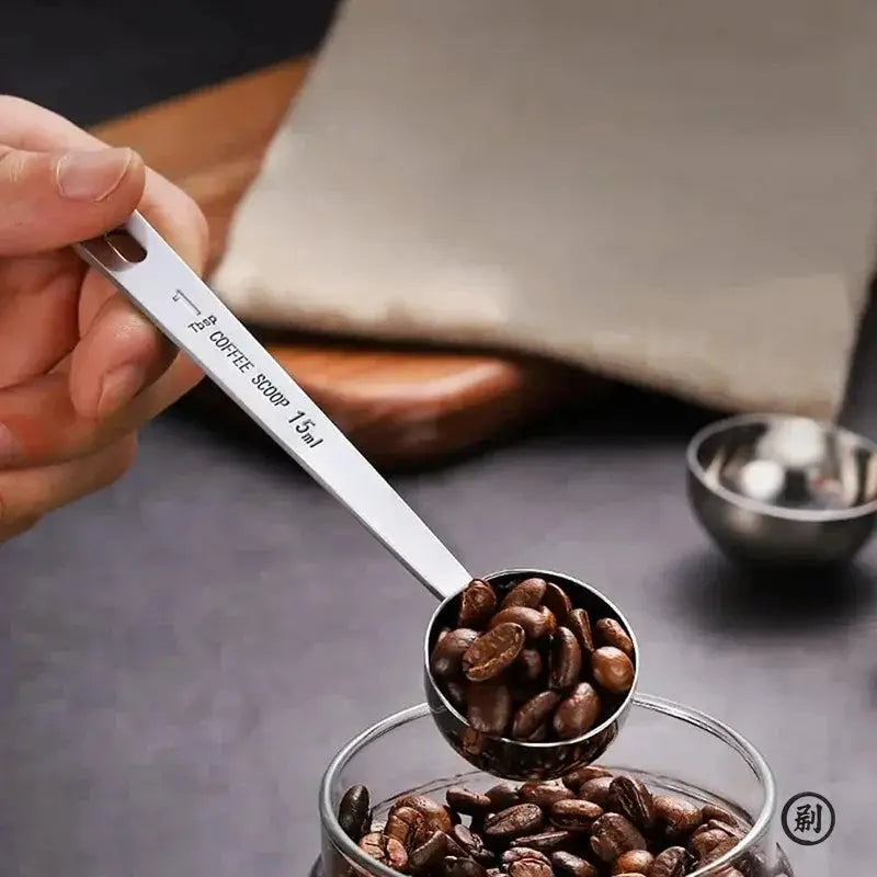 Minimalist Long Handle Measuring Spoon 1 Tablespoon Stainless Steel For Coffee Powder And Spices
