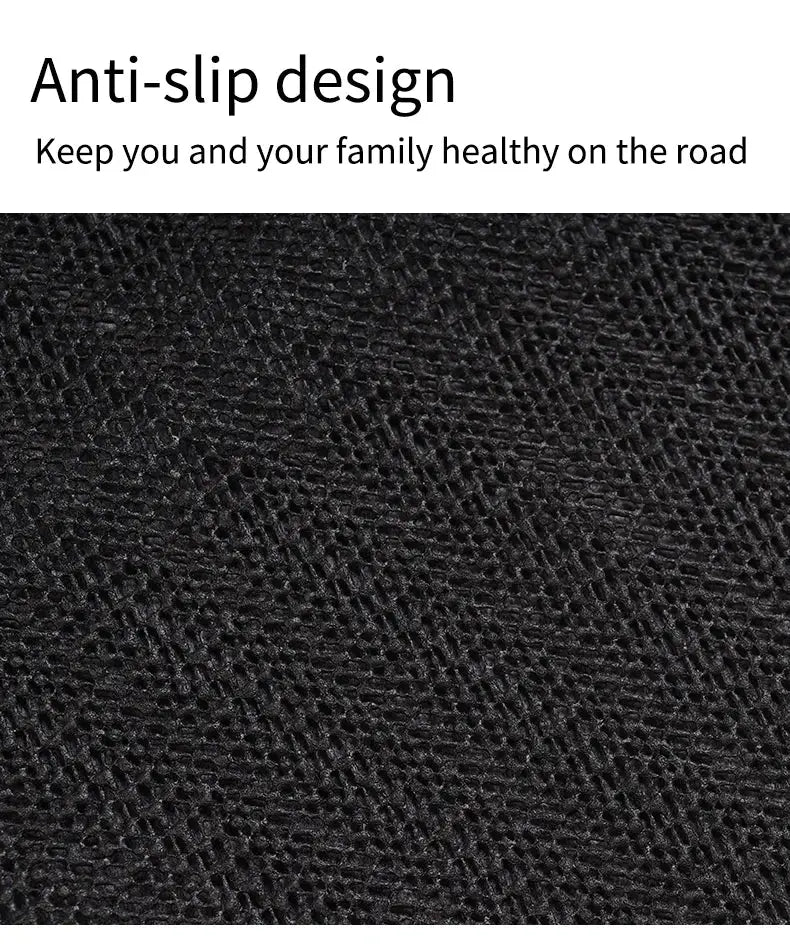 Car floor mats, black carpet with anti-slip texture for front and rear use