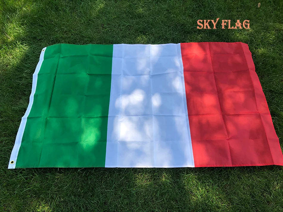 Italian Flag 90x150cm Polyester Hanging Flag For Festival Decor