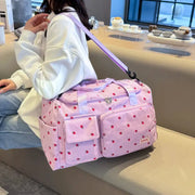 Corduroy Travel Tote Duffle Bag with Shoe Compartment - Simples Market