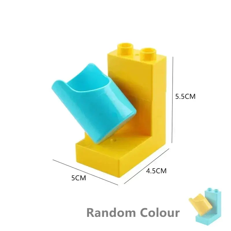 Big Size Building Blocks Marble Race Run Maze Educational Toy For Kids With Large Bricks And Ball Chute Giraffe Gift