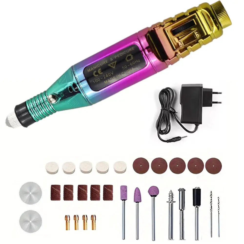 JANGKLIFE 110 220V High Power Multi Function Electric Grinder Polishing Drilling Cutting Engraving 211 Accessory Set