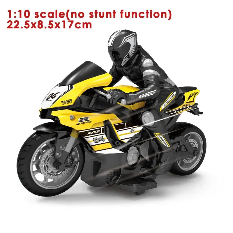 High Speed RC Motorcycle 1-6 and 1-10 Scale Electric Remote Control Bike 4CH Drift Car for Kids