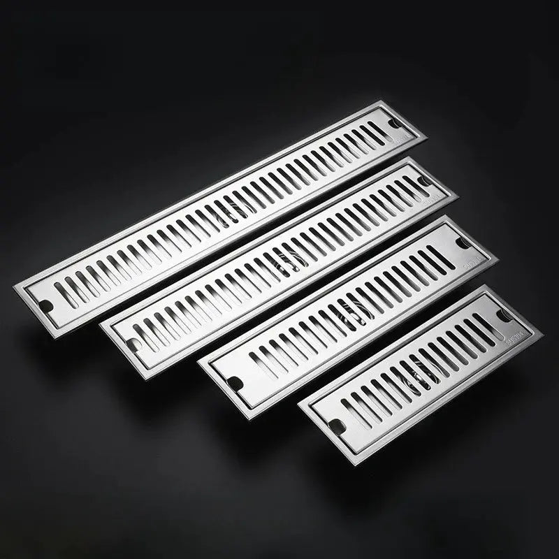 Simples Market rectangular stainless steel floor drain, 304 thickened, large-capacity anti-odor shower drain, set of 4
