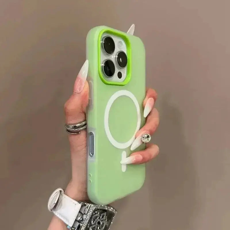 MagSafe Wireless Charge Matte Phone Case for iPhone 11 to 16 Pro Max Plus with Magnetic Bumper