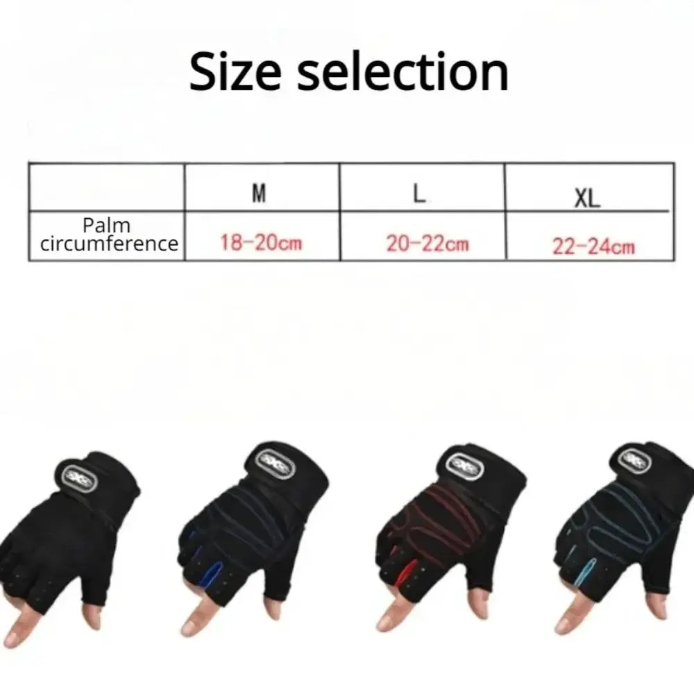 Unisex Half Finger Sports Gloves With Wrist Guard For Cycling Gym Weightlifting Hiking Boxing