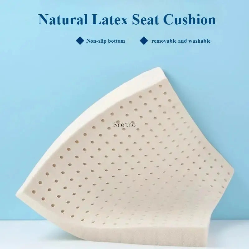 SRETNO natural latex seat cushion, beige perforated office chair cushion by Simples Market