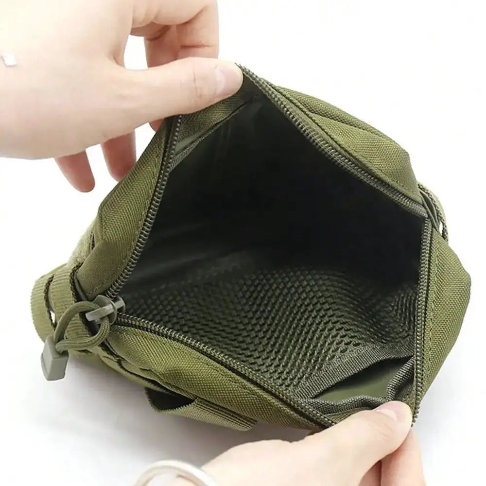 Open view of a tactical molle edc pouch showcasing its spacious interior and durable design.