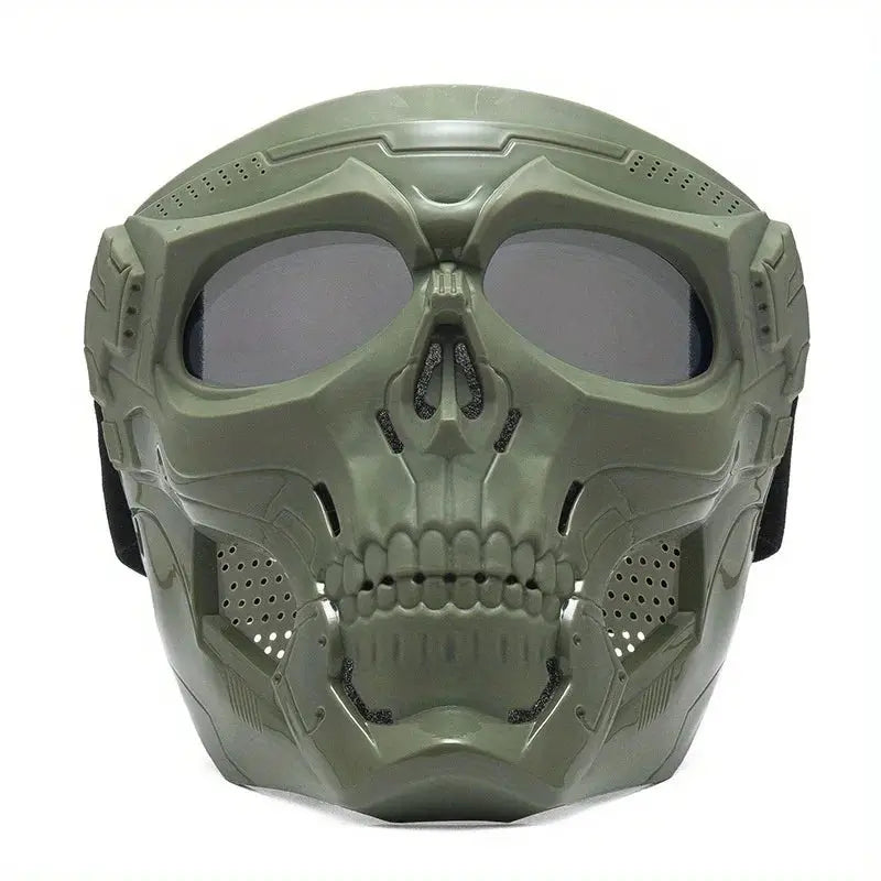 IronPulse Skull Mask Goggles Windproof Tactical Face Shield for Motorcycle Riding and Outdoor Sports