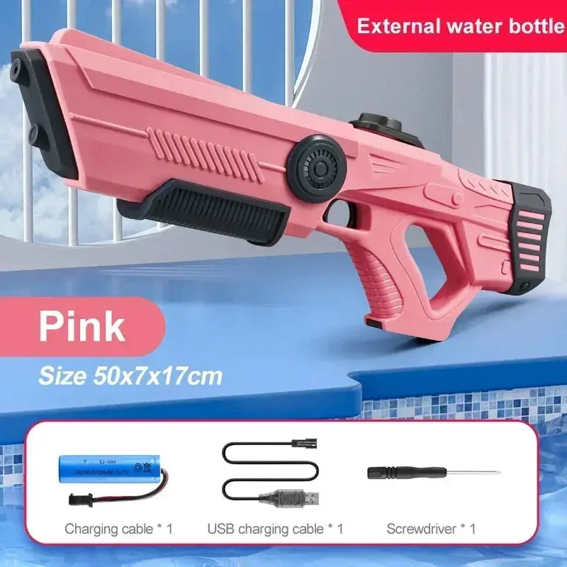 Electric Automatic Water Storage Gun Toy Portable For Summer Beach Play Fantasy Spray Gun For Kids And Adults