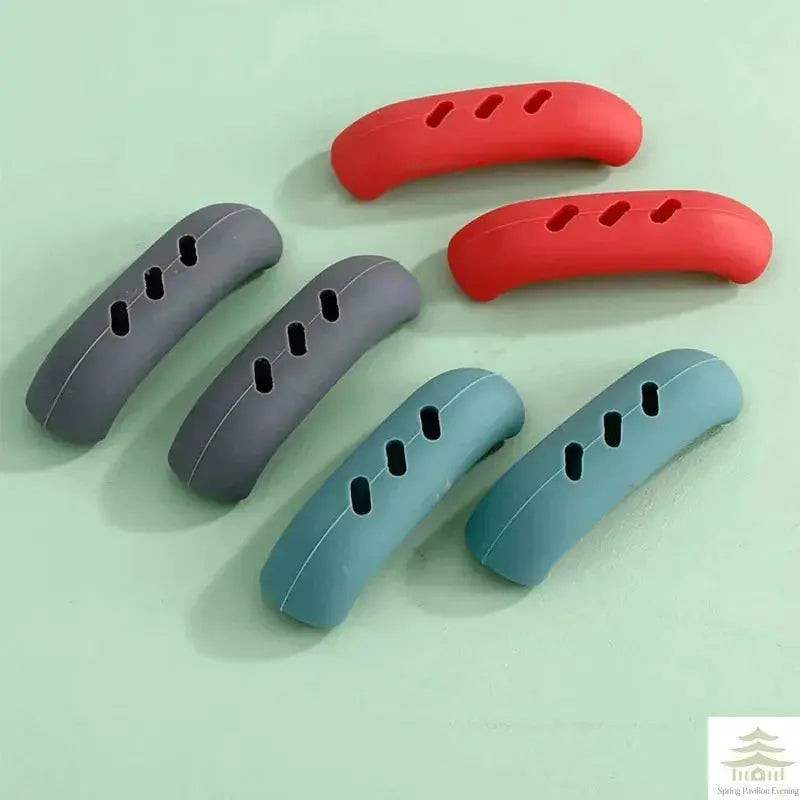 2 Pack Silicone Pan Handle Sleeve Heat Resistant Shield For Pots Pans Woks Ears Safe Grip