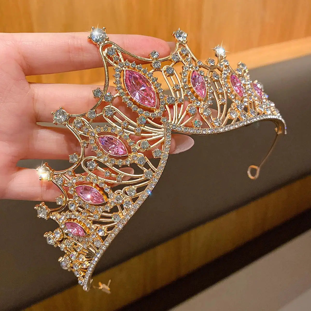 Large Crown Headband Fashion Hair Accessory For Performances And Birthdays For Adults Elegant Temperament Style