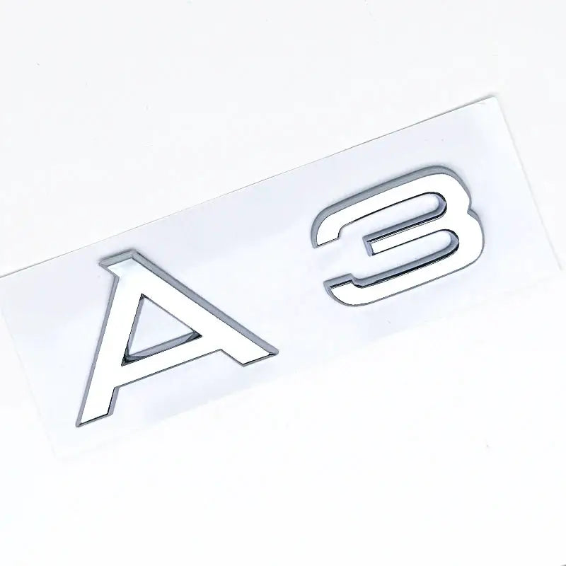 Car trunk sticker A3 3D chrome ABS decal for Audi models