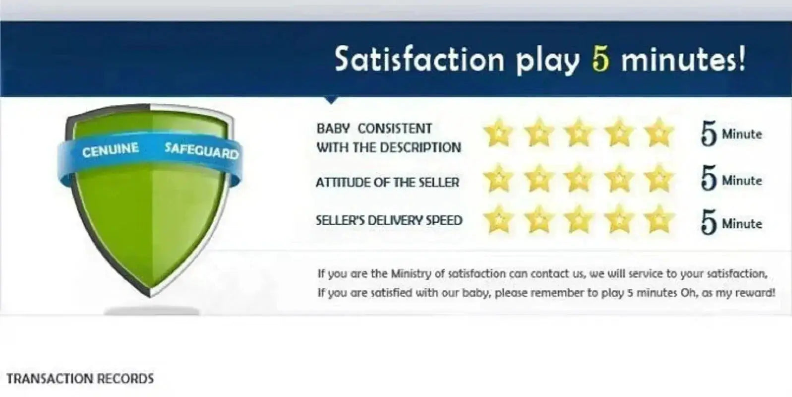 Shield badge by Simples Market with genuine safeguard ribbon and five-star rating graphic