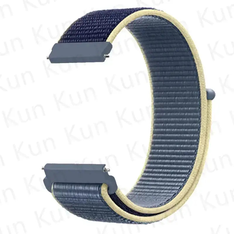 Nylon loop watch strap for Redmi Watch 5 Active / Xiaomi Watch S4, blue with beige underside, 20–22mm, Simples Market