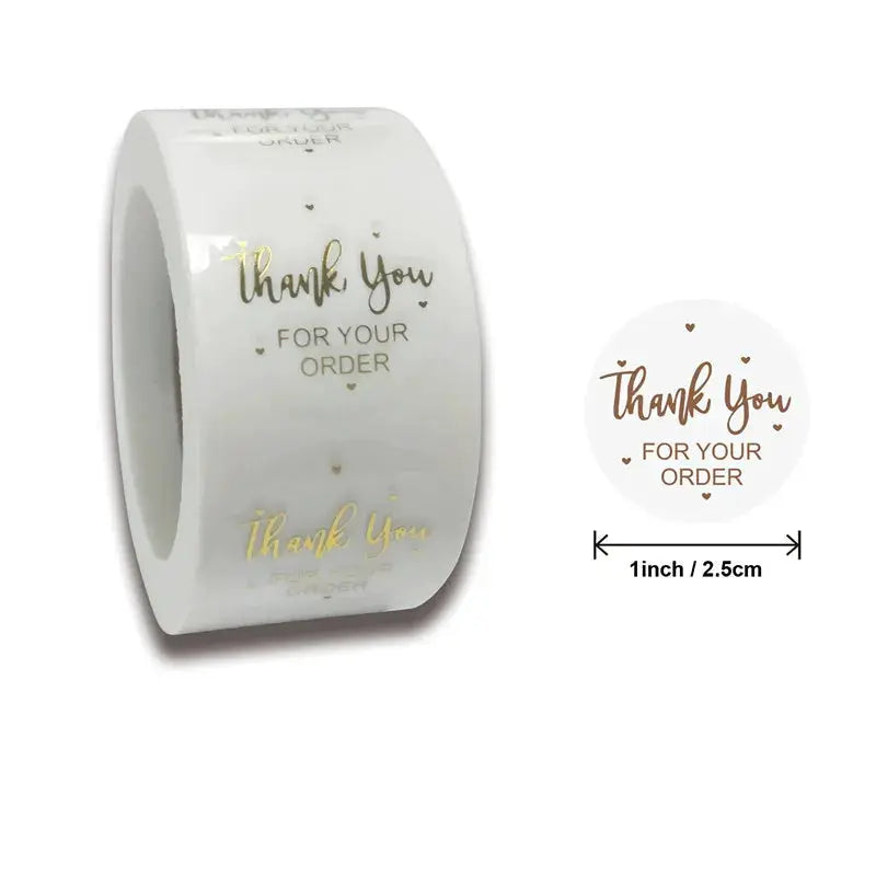 500 Pack Round Kraft Paper Thank You Stickers For Wedding Favors Gift Bags And Packaging